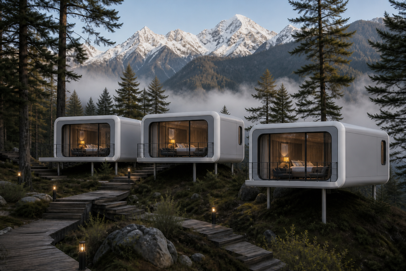 Modular Capsule Alpine Retreat