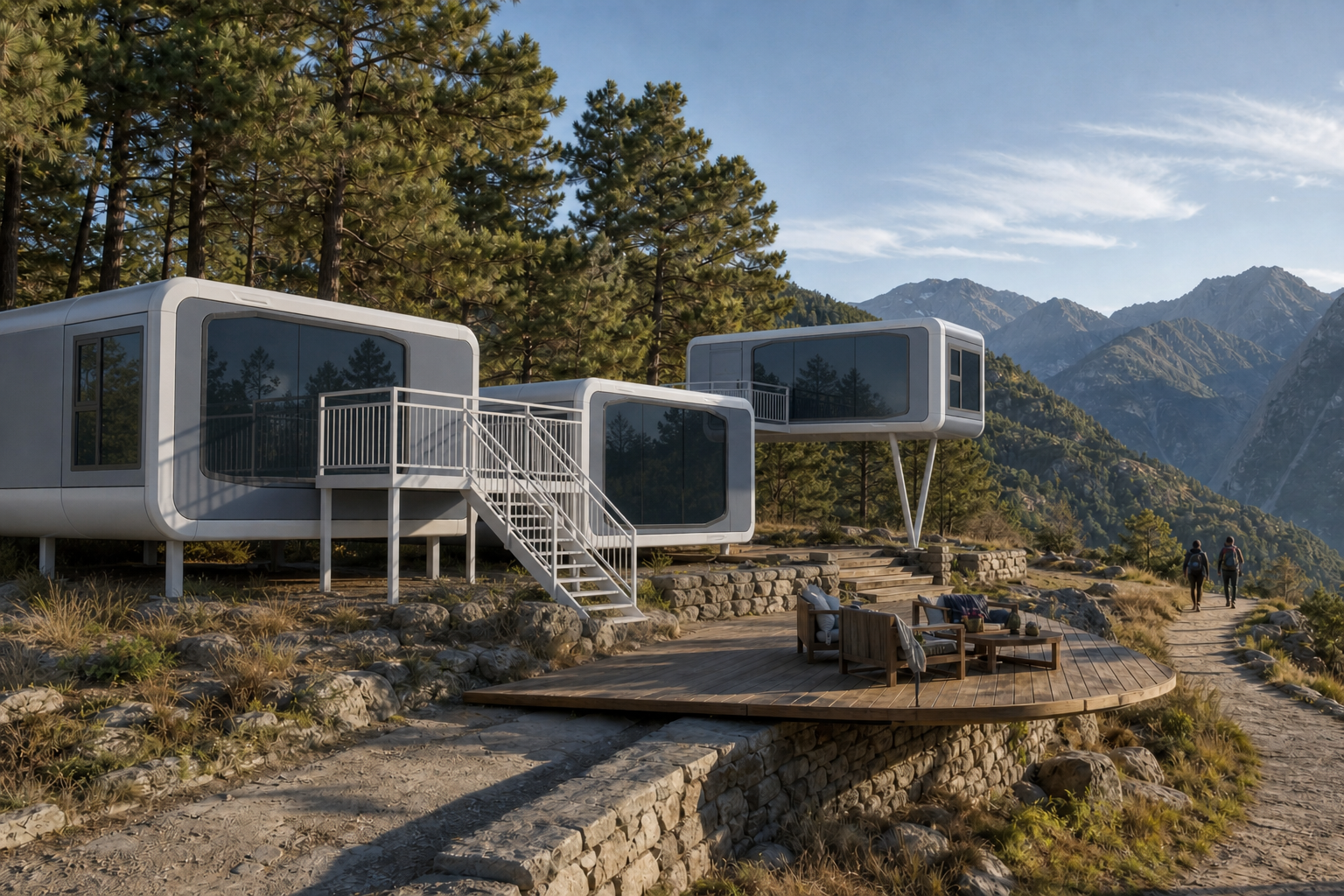 Modular Capsule Mountain Trail Basecamp