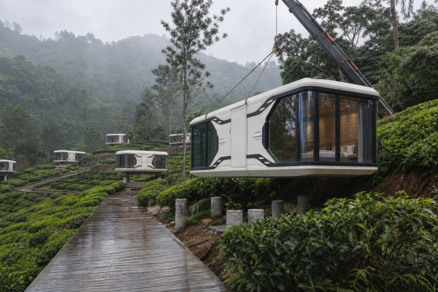 Modular Capsule Tea Estate Retreat gallery 2