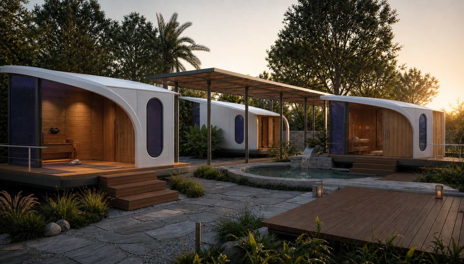 Modular Capsule Wellness Pavilion